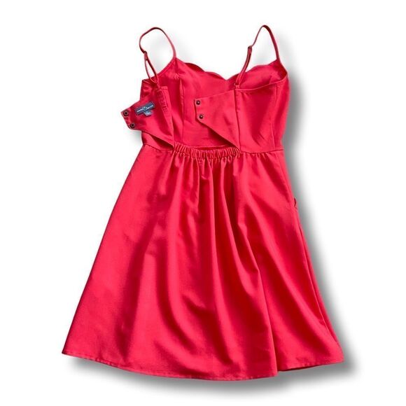 Market & Spruce Coral Scalloped Dress • Size Small - Picture 5 of 13